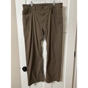 Prana‎ Mens Slim Fit Lightweight Casual Travel Walking Pants Brown Size 36